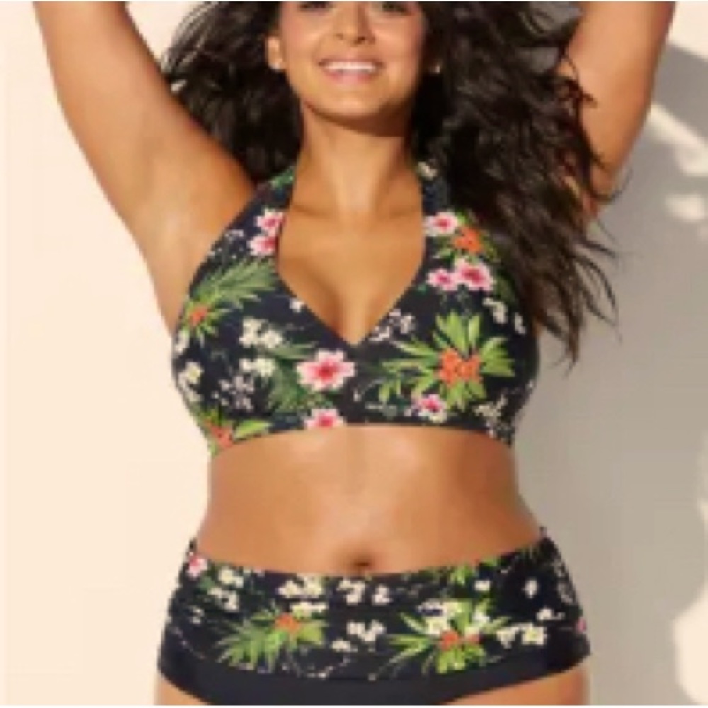 ***Brand New*** Floral Print Tankini -plus size